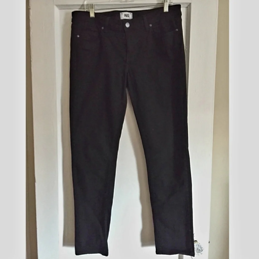 Paige Skyline Skinny Black Denim Jeans Women's Size Small 27 / 4 Everyday Basic